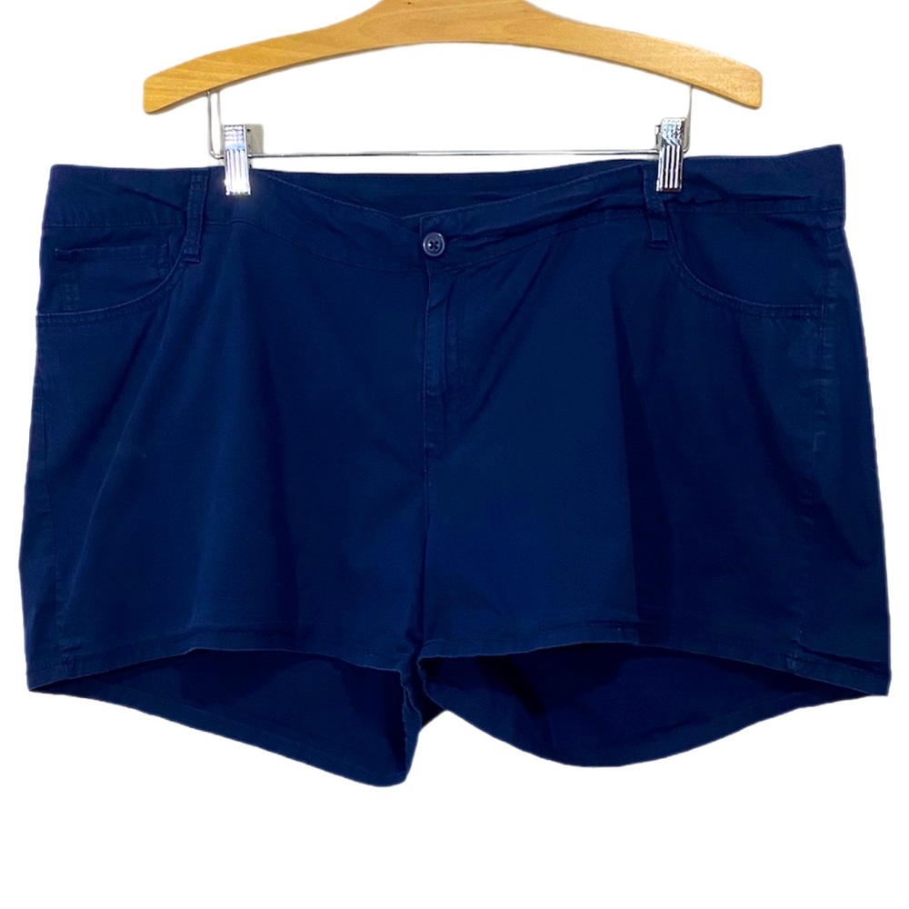 City Streets Cotton Navy Blue Shorts Women’s Plus Size 22P Minimalist Classic